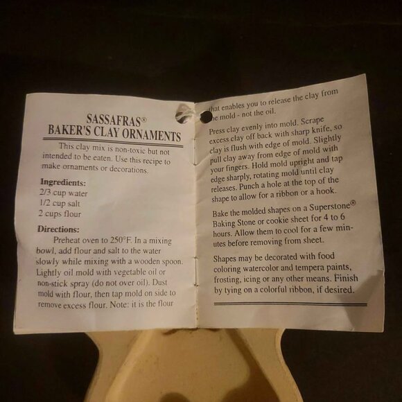 Superstone Gingerbread Cookie Mold Made Of Natural Stoneware By Sassafras Enterp - Picture 5 of 8